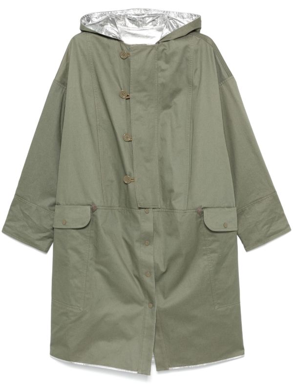Rabanne Green Reversible Parka Coat | Browns Parkas