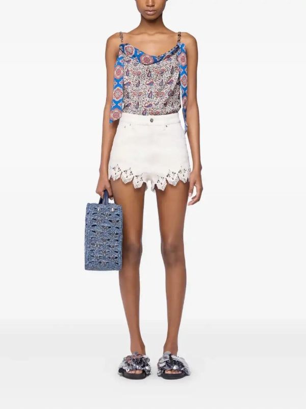 Rabanne Paisley-print Top | Browns Vests & Tank Tops