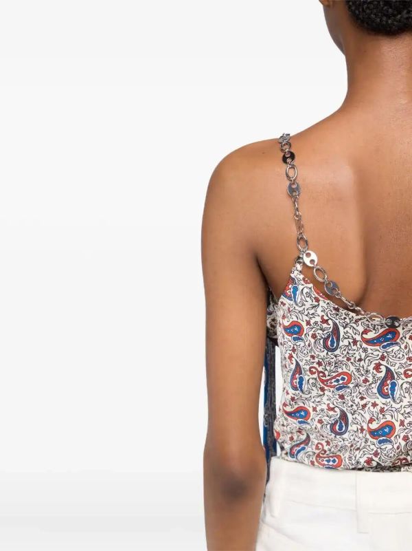 Rabanne Paisley-print Top | Browns Vests & Tank Tops