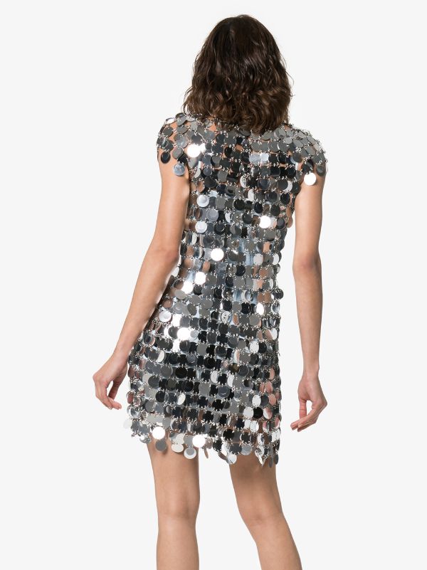 Rabanne Sequin Chain-disc Mini Dress | Browns Cocktail & Party Dresses