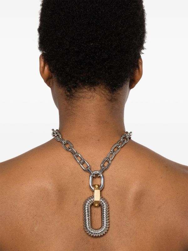 Rabanne Silver Cable-Chain Necklace | Browns Necklaces