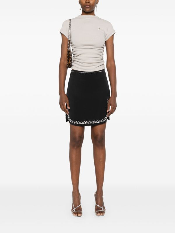 Rabanne Studded Mini Skirt | Browns Fitted Skirts