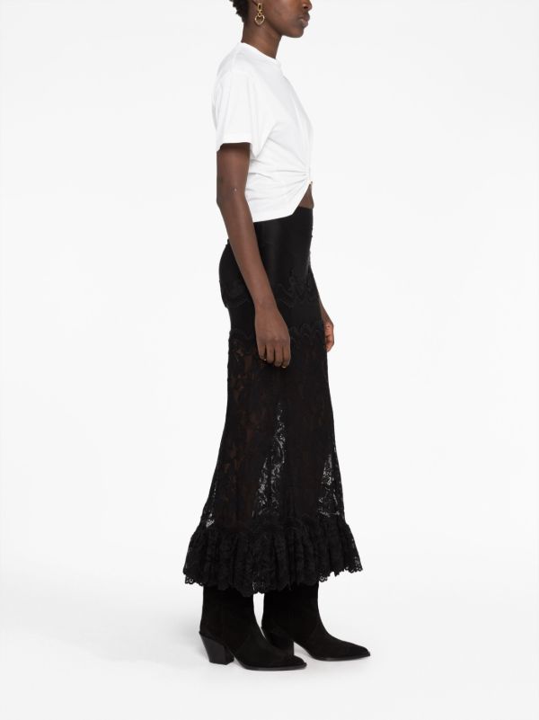 Rabanne White Ruched Cropped Cotton T-shirt | Browns T-Shirts & Jersey Shirts