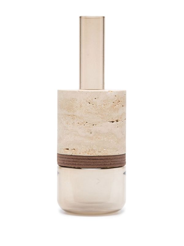 Rabitti 1969 Neutral Cliff Stone Vase | Browns Vases