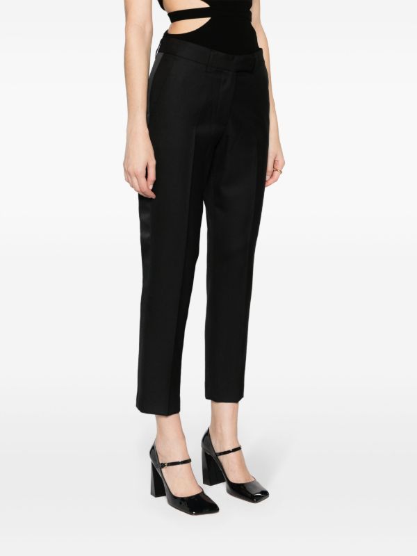RACIL Black Mick Wool Cropped Trousers | Browns Cropped Pants