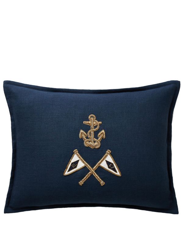 Ralph Lauren Home Blue Bayview Throw Cushion | Browns Cushions
