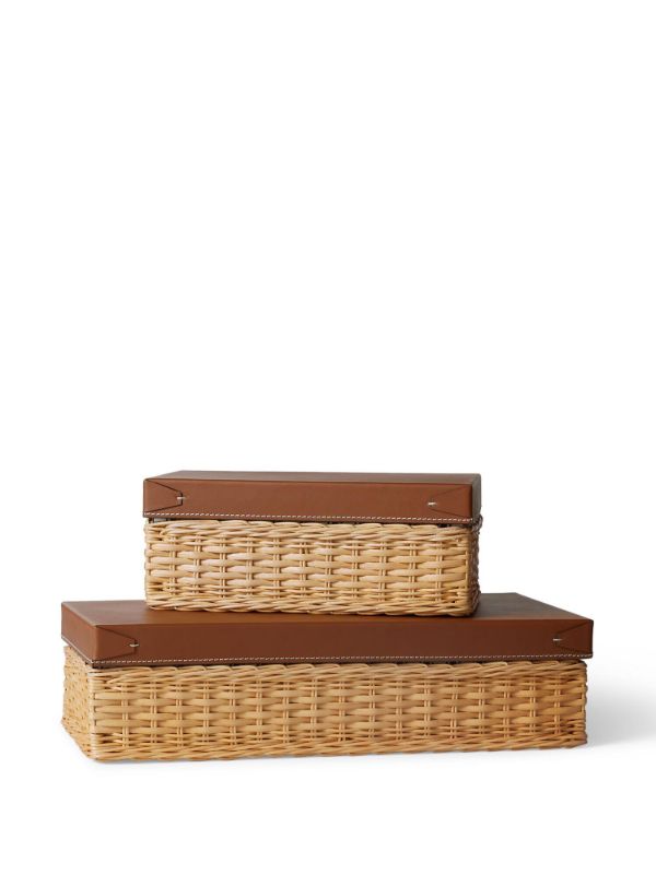 Ralph Lauren Home Brown Bailey Small Woven Box | Browns Trinket Boxes