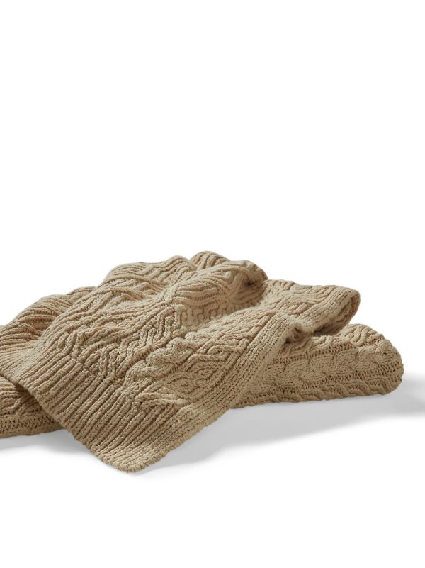Ralph Lauren Home Brown Owen Cable-knit Throw | Browns Blankets & Throws