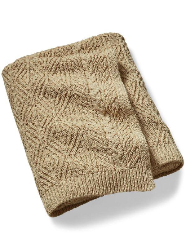 Ralph Lauren Home brown Owen cable-knit throw | Browns Blankets & Throws