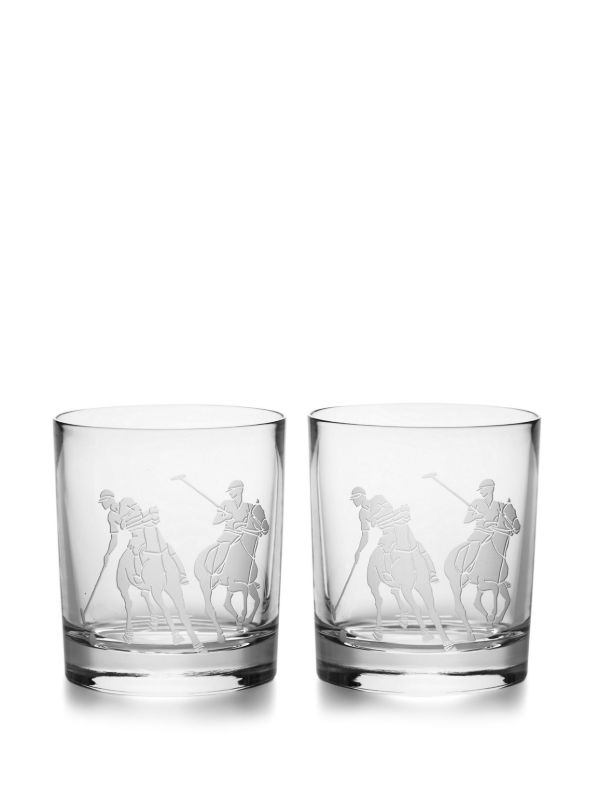 Ralph Lauren Home Clear Garrett Double-Old-Fashioned Glass Set | Browns Glassware