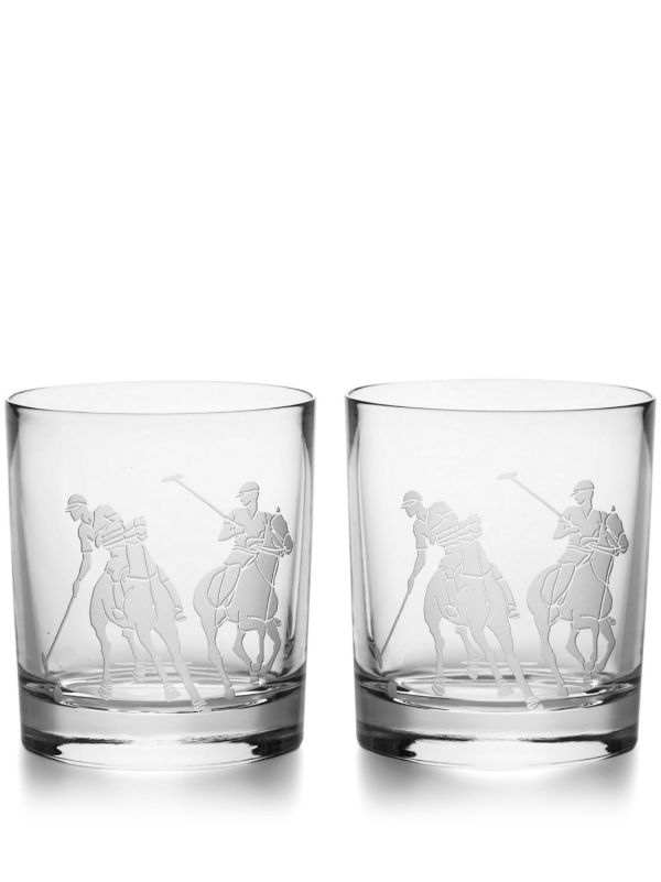 Ralph Lauren Home Clear Garrett Double-Old-Fashioned Glass Set | Browns Glassware
