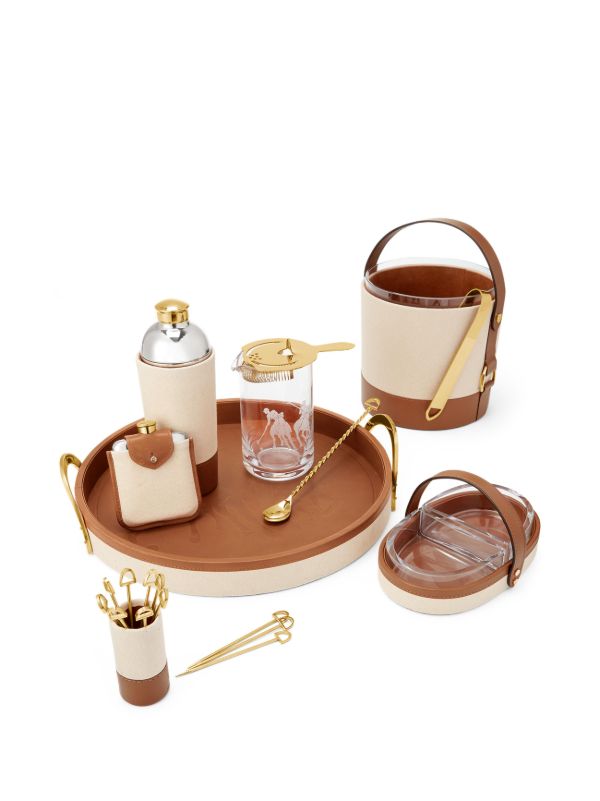 Ralph Lauren Home Garrett Gold-Tone Mixing Glass Set | Browns Glassware