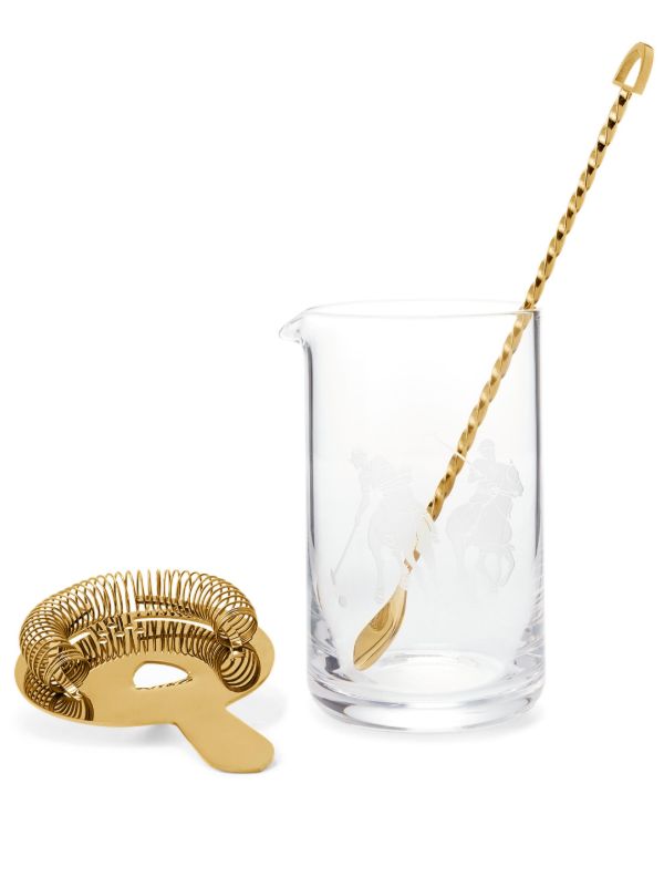 Ralph Lauren Home Garrett Gold-Tone Mixing Glass Set | Browns Glassware
