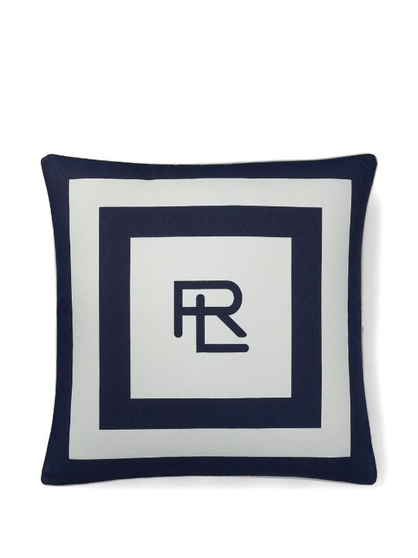 Ralph Lauren Home Holton striped logo cushion (56cm x 56cm) | Browns Cushions