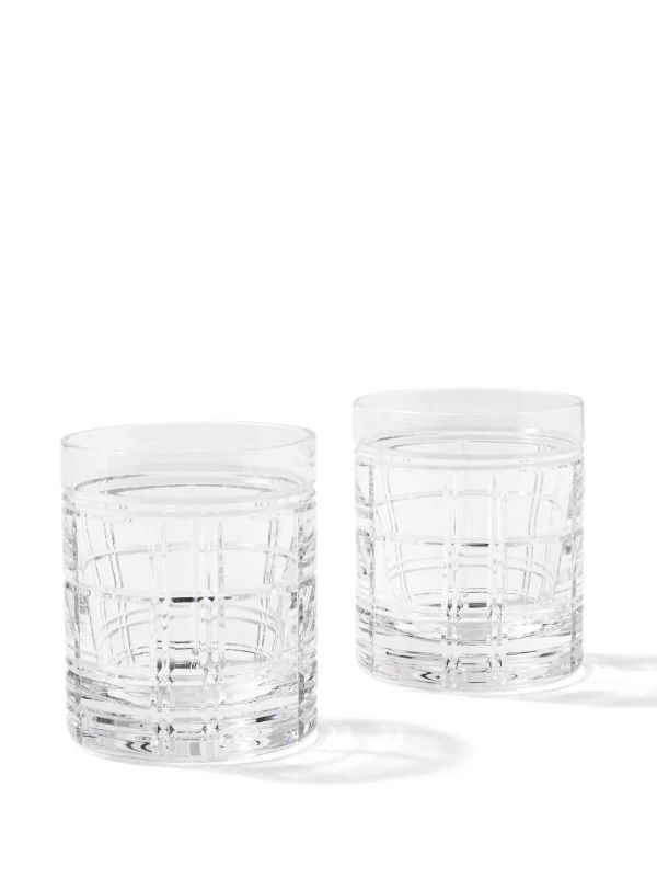 Ralph Lauren Home Hudson Plaid Glass Gift Set | Browns Barware