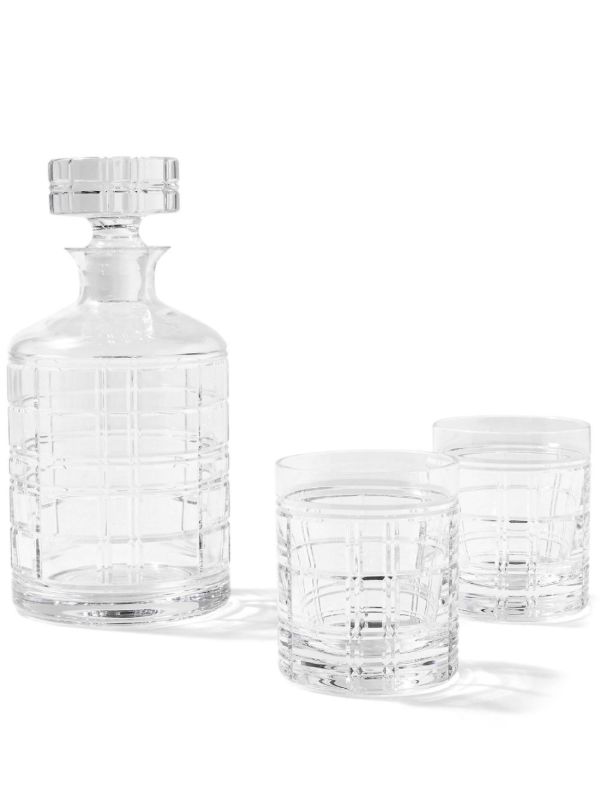 Ralph Lauren Home Hudson Plaid glass gift set | Browns Barware