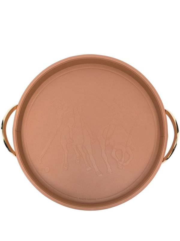 Ralph Lauren Home Neutral Garrett Leather Tray | Browns Trays