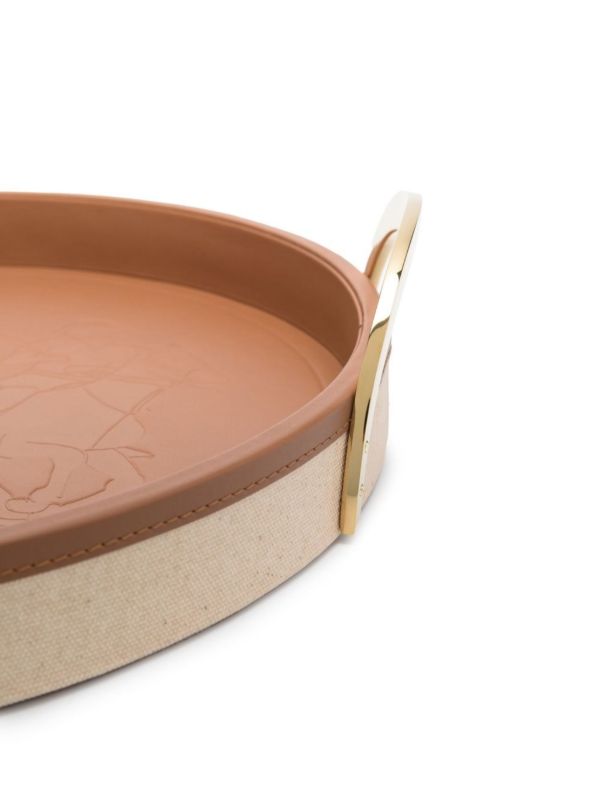 Ralph Lauren Home Neutral Garrett Leather Tray | Browns Trays