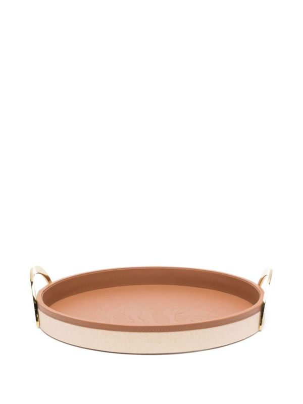 Ralph Lauren Home Neutral Garrett Leather Tray | Browns Trays