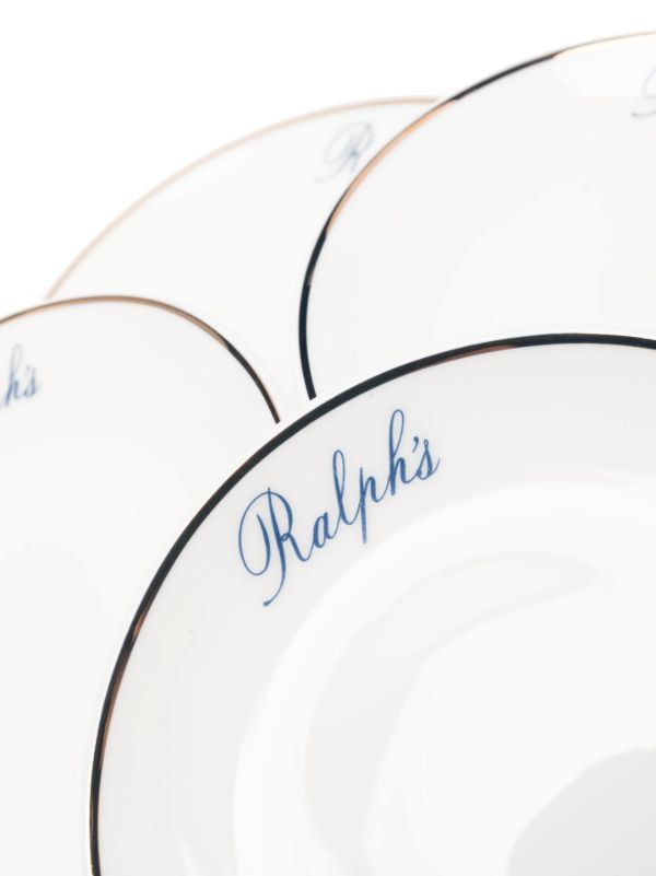 Ralph Lauren Home White Ralph's Canapé Plate Set | Browns Plates & Bowls