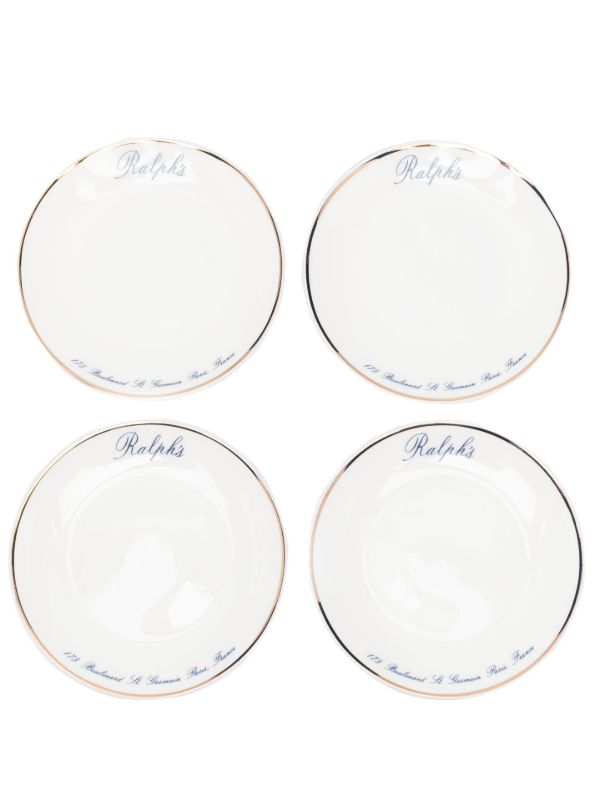 Ralph Lauren Home White Ralph's Canapé Plate Set | Browns Plates & Bowls