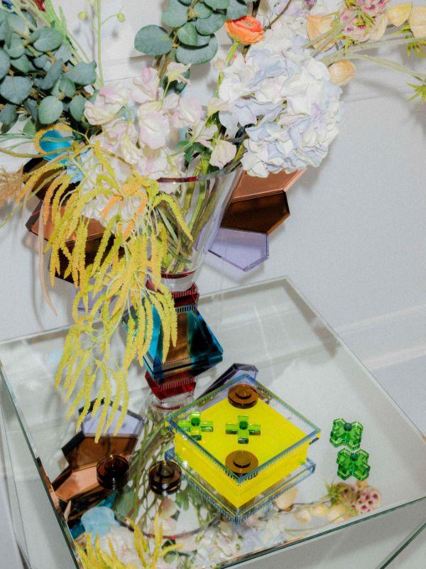 Reflections Copenhagen Crystal Tic-Tac-Toe Game | Browns Table Games