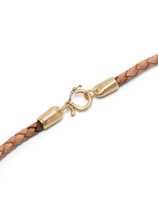 RENATO CIPULLO 18K Yellow Gold Intreccia Leater Necklace | Browns Fine Necklaces