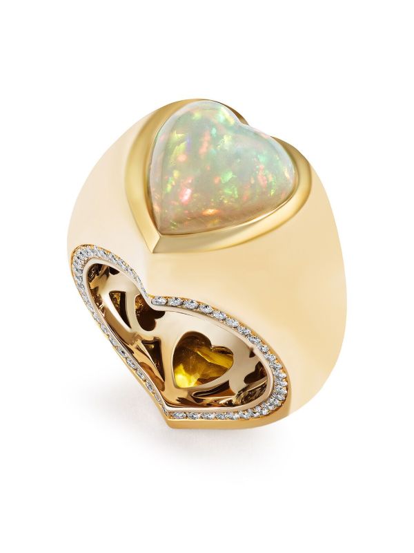 RENATO CIPULLO 18kt yellow gold Cuore a Cuore sapphire and diamond ring | Browns Fine Rings