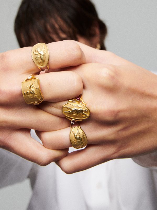 RENATO CIPULLO 18kt Yellow Gold Danzante Diamond Ring | Browns Fine Rings