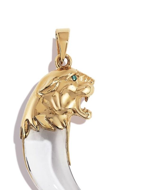 RENATO CIPULLO 18kt Yellow Gold Giaguaro Diamond Pendant | Browns Fine Necklaces