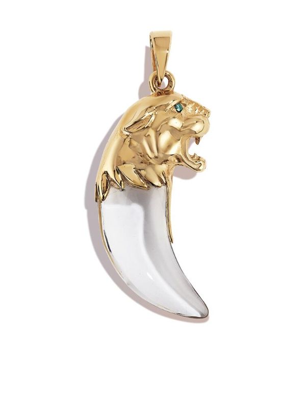 RENATO CIPULLO 18kt yellow gold Giaguaro diamond pendant | Browns Fine Necklaces