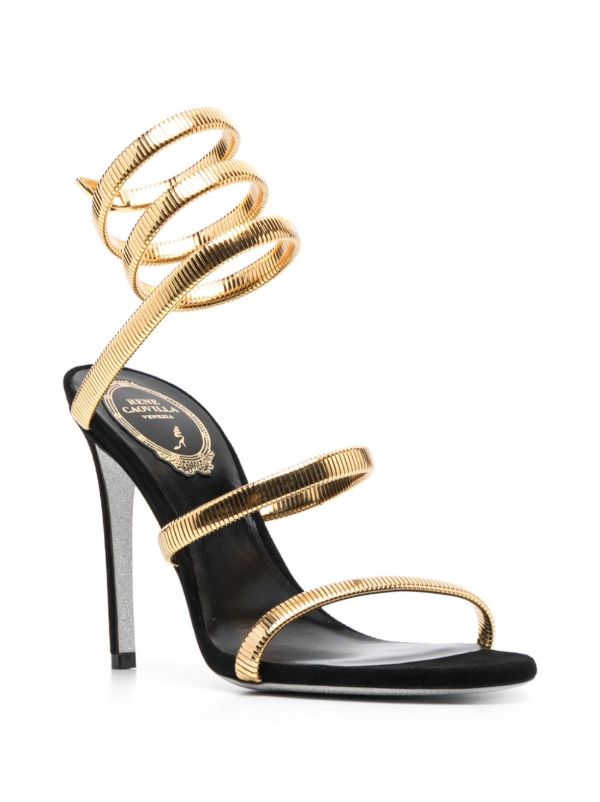 René Caovilla Black Juniper 110 Coiled-Strap Sandals | Browns Sandals