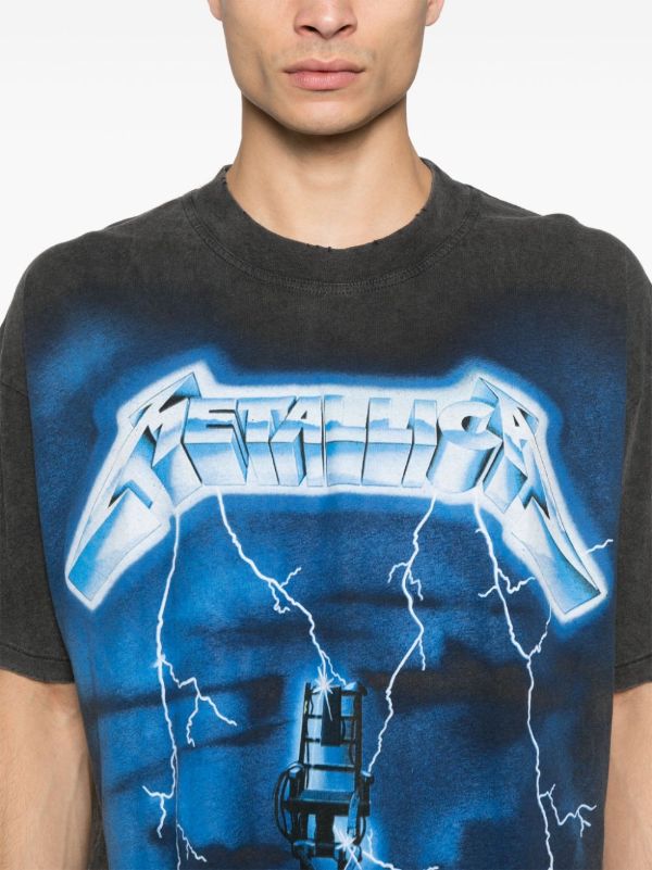 Represent Grey X Metallica Ride The Lightning T-Shirt | Browns T-Shirts