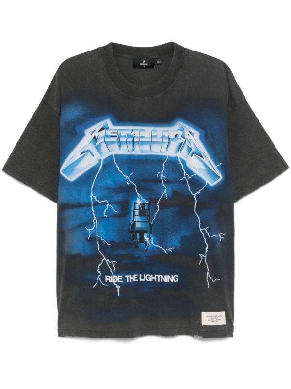 Represent Grey X Metallica Ride The Lightning T-Shirt | Browns T-Shirts