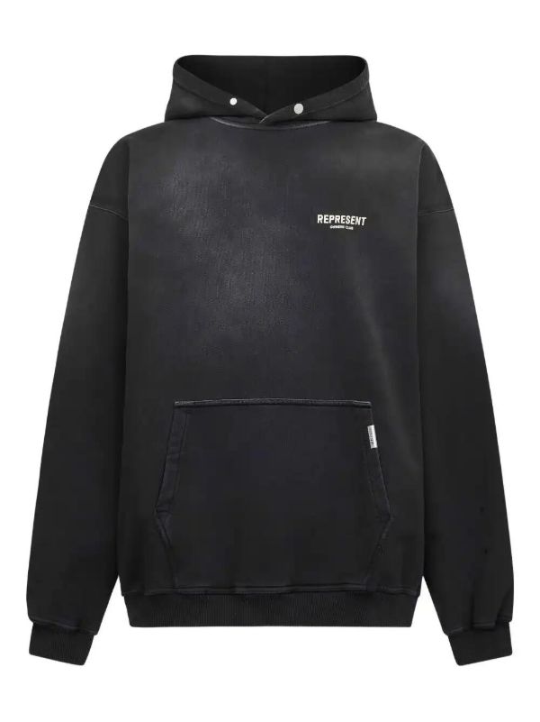 Represent logo-print cotton hoodie | Browns Hoodies