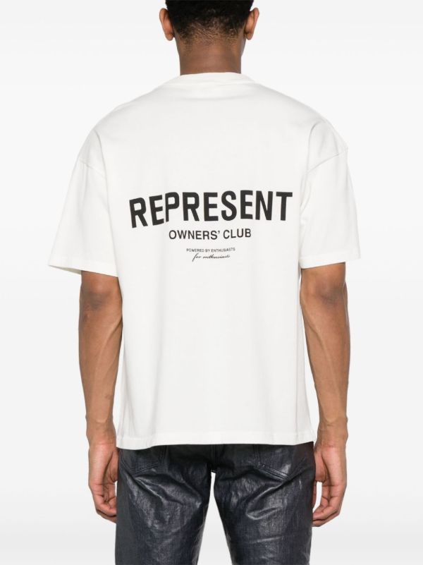Represent White Owners Club Cotton T-shirt | Browns T-Shirts