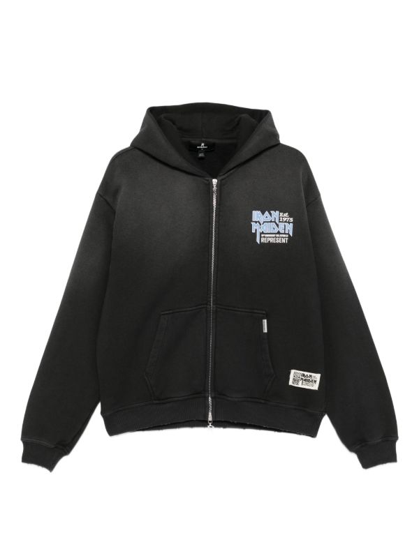 Represent x Iron Maiden Anniversary zip-up hoodie | Browns Hoodies
