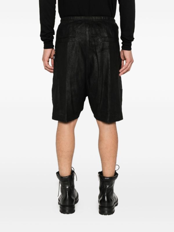 Rick Owens Bela Leather Shorts | Browns Cargo Shorts