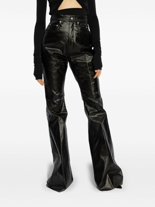 Rick Owens Black Bolan Trousers | Browns Flared & Bell-Bottom Pants