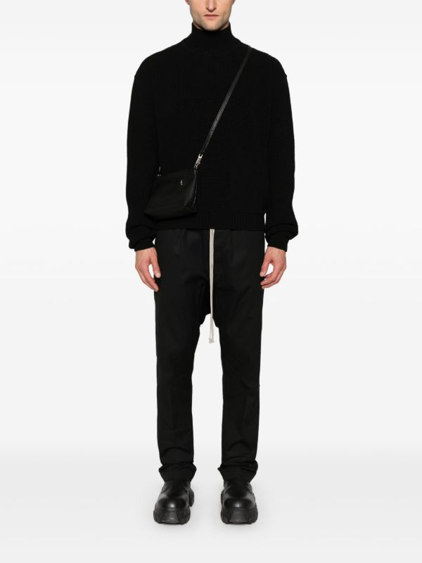 Rick Owens Black Drop-Crotch Cotton Trousers | Browns Drop Crotch Pants