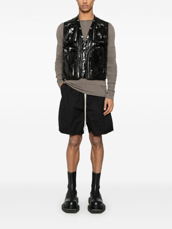Rick Owens Black Hollywood Shorts | Browns Deck Shorts