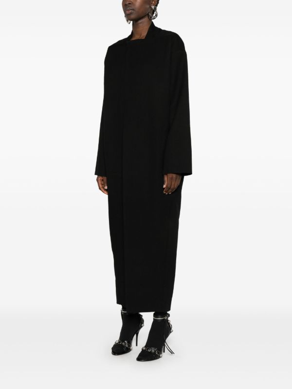 Rick Owens Black Wool Cocoon Coat | Browns Oversized Coats