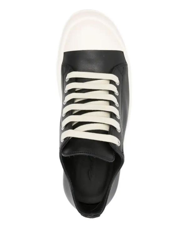 Rick Owens Leather Lace-up Sneakers | Browns Sneakers