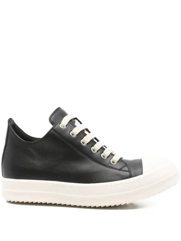 Rick Owens leather lace-up sneakers | Browns Sneakers