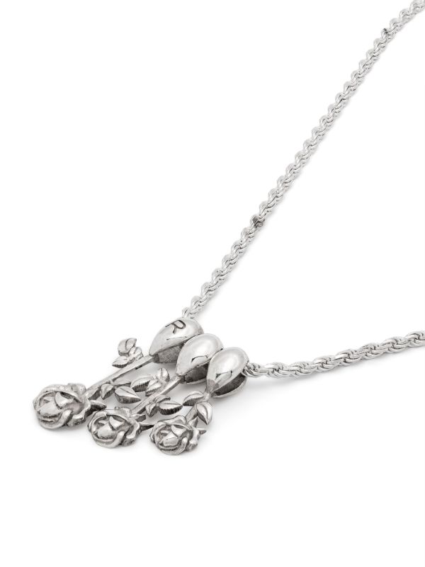 Roses Metals Sterling Silver Roses Pendant Necklace | Browns Necklaces