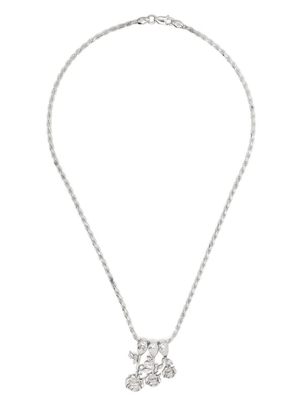 Roses Metals Sterling Silver Roses Pendant Necklace | Browns Necklaces