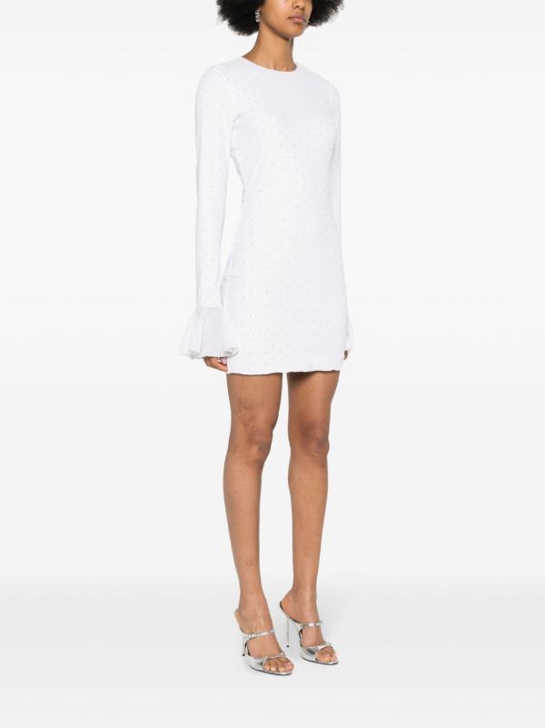 ROTATE BIRGER CHRISTENSEN White Crystal-Embellished Mini Dress | Browns Cocktail & Party Dresses