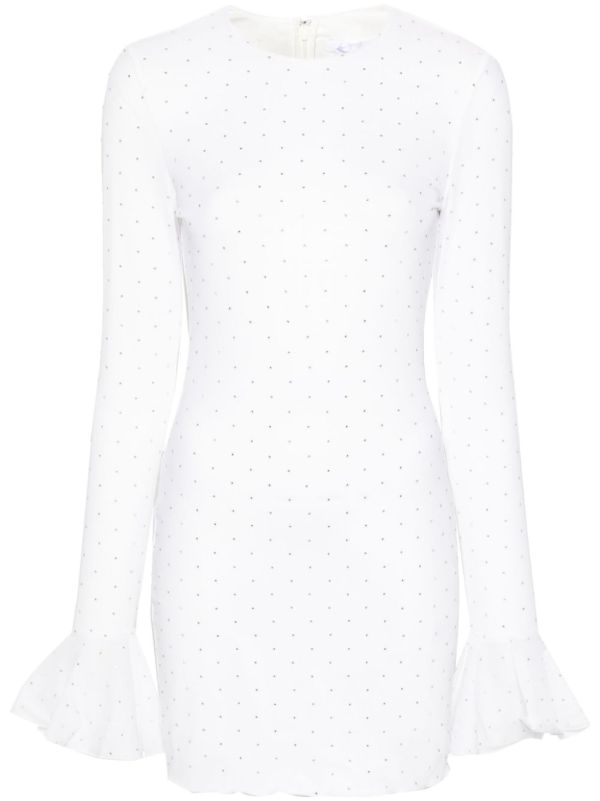 ROTATE BIRGER CHRISTENSEN White Crystal-Embellished Mini Dress | Browns Cocktail & Party Dresses