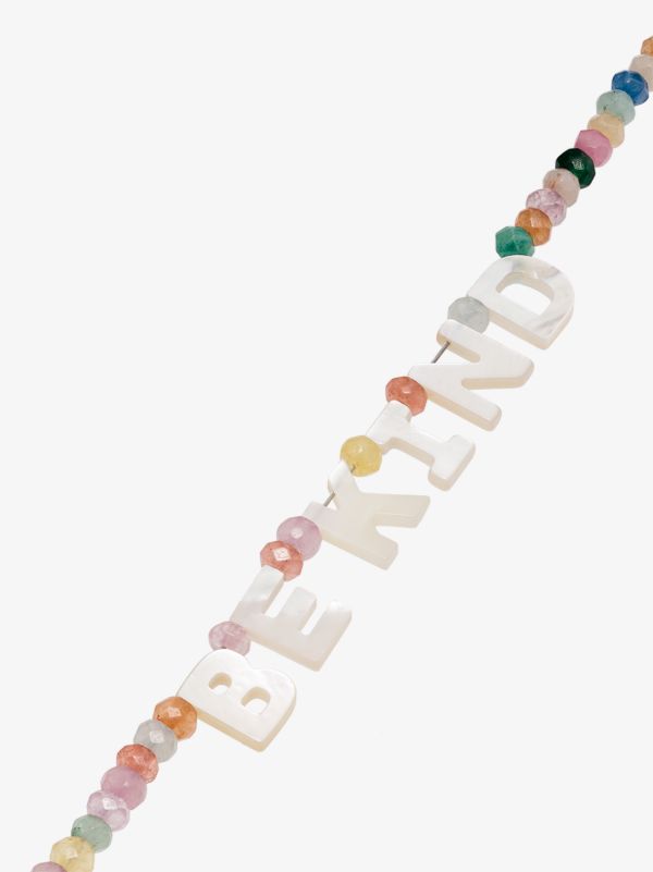 Roxanne First 14K Rose Gold Be Kind Beaded Jade Necklace | Browns Fine Necklaces