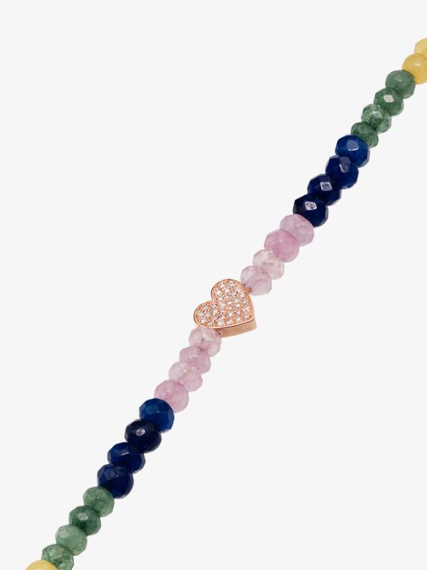 Roxanne First 14K Rose Gold Heart Beaded Diamond Bracelet | Browns Bracelets